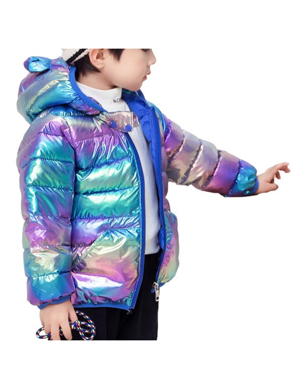 Toddler Boys Girls Winter Padded Coat Baby Kids Cute Down Jacket With Ear Hoodie Spring Girls Clothes Infant Children's Clothing Boys Coat 18-24 Months