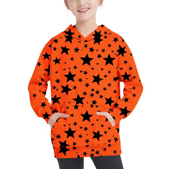 Odeerbi Toddler Boys Halloween Hoodies Fall Winter Pullover Hooded Sweatshirts 4-14 Years Children's Halloween Printed Hoodie Long Sleeve Top Sweatshirt Toddler Clothes Multicolor