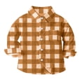 thumbnail image 1 of Odeerbi Toddler Boys Plaid Shirt Long Sleeve School Uniform Shirts with Pocket, 1 of 7
