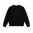 thumbnail image 1 of Odeerbi Kids Cable Knit Sweater Boys Girls Solid Color Long Sleeve Thermal Warm Knitwear for Fall Winter, 1 of 6