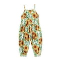 thumbnail image 1 of Odeerbi Toddler Cute Floral One Piece Romper Kids Boys Girls Summer 2025 Fashion Leopard Print Suspenders Jumpsuit Green, 1 of 9