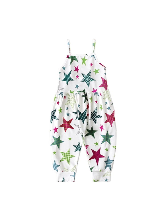 Toddler Cute Floral One Piece Romper Kids Boys Girls Summer 2025 Fashion Leopard Print Suspenders Jumpsuit White