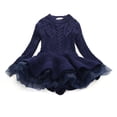 thumbnail image 1 of Odeerbi Toddler Dress Girls Winter Sweater Dress 2025 Long Sleeve Princess Dresses Baby Clothes Kids Tulle Knitted Crochet Dress Beige, 1 of 3