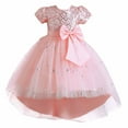 thumbnail image 1 of Odeerbi Toddler Dress Kids Girls Princess Dresses Tulle Dress Middle-aged Children's Sleeveless Embroidery Mesh Gauze Dress Pink, 1 of 9