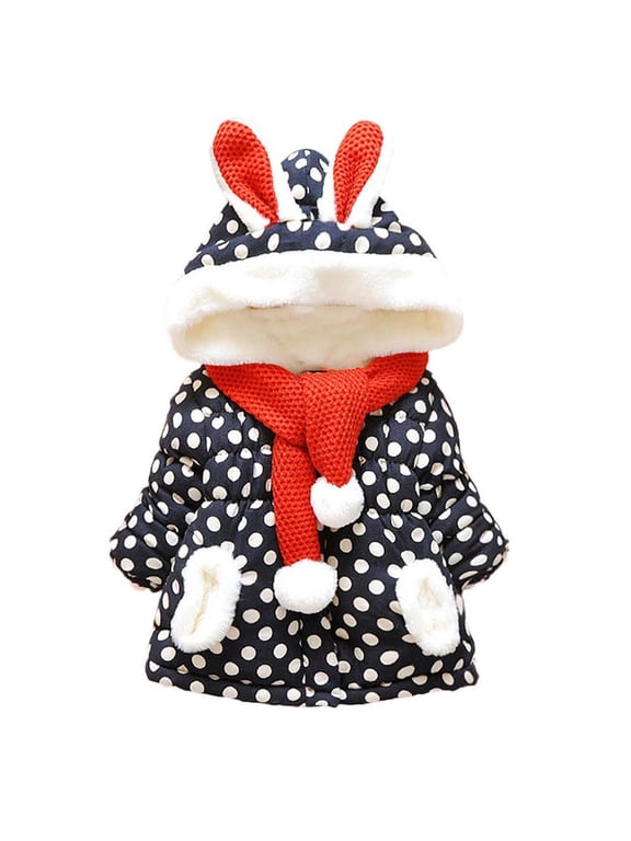 Toddler Fleece Hoodie Coat Baby Infant Girls Furry Winter Warm Cloak Jacket Thick Warm Clothes With Bib Black