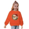 thumbnail image 1 of Odeerbi Toddler Girls Christmas Cotton Hoodies Fall Winter Pullover Hooded Sweatshirts Fall Winter Santa Claus Print Long Sleeve Sweater Top Toddler Clothes Orange, 1 of 5