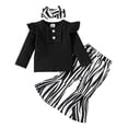 thumbnail image 1 of Odeerbi Toddler Girls Clothes Kids Baby 2025 Fashion Cute Long Sleeve Sweet Heart Print Romper Pullover Top Black, 1 of 6