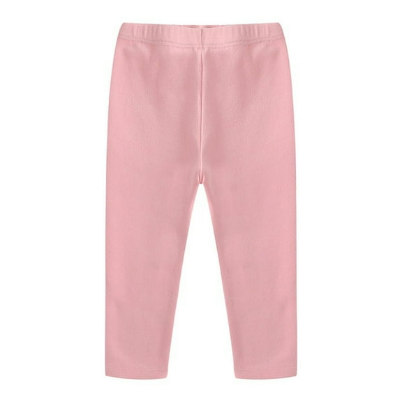 Odeerbi Toddler Girls Cotton Leggings Toddler Baby Candy Color Solid Color Leggings 2025 Casual Kids Tight Pants Pink 5-6 Years