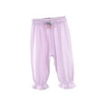 thumbnail image 1 of Odeerbi Toddler Girls Cotton Pants 1-5 Years Children Spring Summer Thin Pants Small Medium Sized Loose Pants Purple, 1 of 4