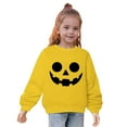 thumbnail image 1 of Odeerbi Toddler Girls Crewneck Sweatshirts Halloween Pullover Sweatshirts Children's Fall Winter Sweatshirt Heart Print Long Sleeve Sweater Top Yellow, 1 of 5