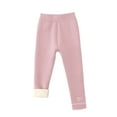 thumbnail image 1 of Odeerbi Toddler Girls Fleece Lined Leggings Winter Warm Fleece Leggings Elastic Cotton Pants Pink 1-2 Years, 1 of 9