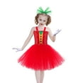 thumbnail image 1 of Odeerbi Toddler Girls Halloween Dresses Stage Performance Dress Outfits Clown Back Clown Dress Party Big Red Mesh Skirt Red, 1 of 9