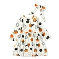 thumbnail image 1 of Odeerbi Toddler Girls Halloween Pumpkin Print Dress Set Halloween Pumpkin Pattern Long Sleeve Dress Set White, 1 of 9