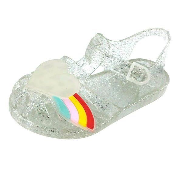 Odeerbi Toddler Girls Jelly Sandals Comfortable Summer Sandals Baby Cute Hollow Out Non-slip Shoes Soft Sole Beach Roman Sandals Pink