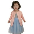 thumbnail image 1 of Odeerbi Toddler Girls Knit Cardigan Sweater Toddler Kids Baby 2025 Fashion Cute Color Long Sleeve Thin Style Button Cardigan Coat Pink 18-24 Months, 1 of 9
