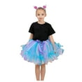 thumbnail image 1 of Odeerbi Toddler Girls Layered Tutu Skirt Tulle Dance Skirts Toddler Baby Cute Multicolour Net Yarn Princess Skirt Multi-color Bow Skirt Blue 4-6 Years, 1 of 5