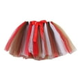 thumbnail image 1 of Odeerbi Toddler Girls Layered Tutu Skirt Tulle Dance Skirts Toddler Baby Cute Multicolour Net Yarn Princess Skirt Multi-color Bow Skirt Red 4-6 Years, 1 of 4