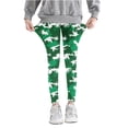 thumbnail image 1 of Odeerbi Kids Girls Leggings Camouflage Stretchy Tights Pants High Waist Camouflage Printed Pants Stretchy Soft Tights Kids Summer School Wearing Green, 1 of 5