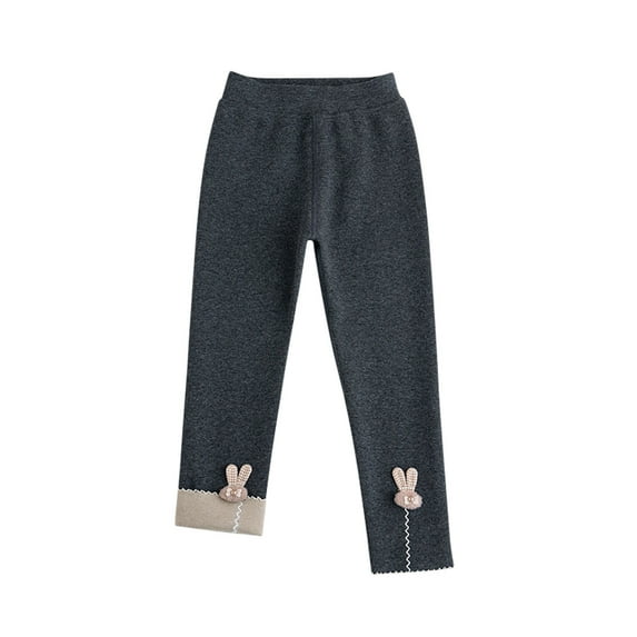 Odeerbi Toddler Girls Leggings Cotton Stretchy Tights Pants Toddler Kids Comfortable Leggings Great Softness Breathable Pants Toddler Clothes Dark Gray