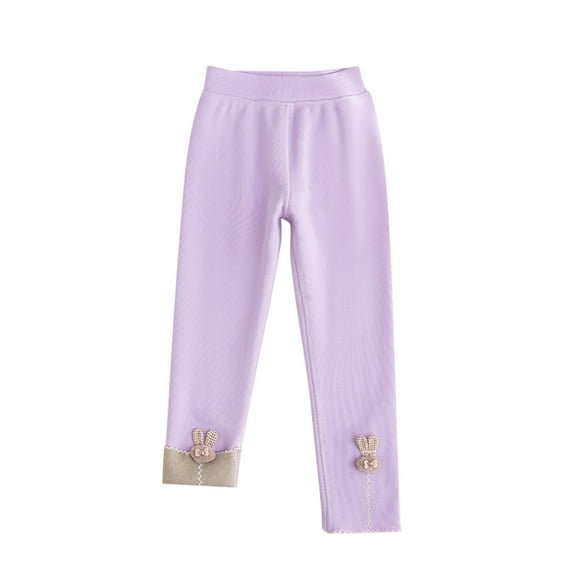 Odeerbi Toddler Girls Leggings Cotton Stretchy Tights Pants Toddler Kids Comfortable Leggings Great Softness Breathable Pants Toddler Clothes Purple