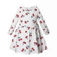 thumbnail image 1 of Odeerbi Toddler Girls Long Sleeve Cute Floral Dresses Cotton Princess Dress Childrens Spring A-Line Dress Toddler Girls Clothes, 1 of 2