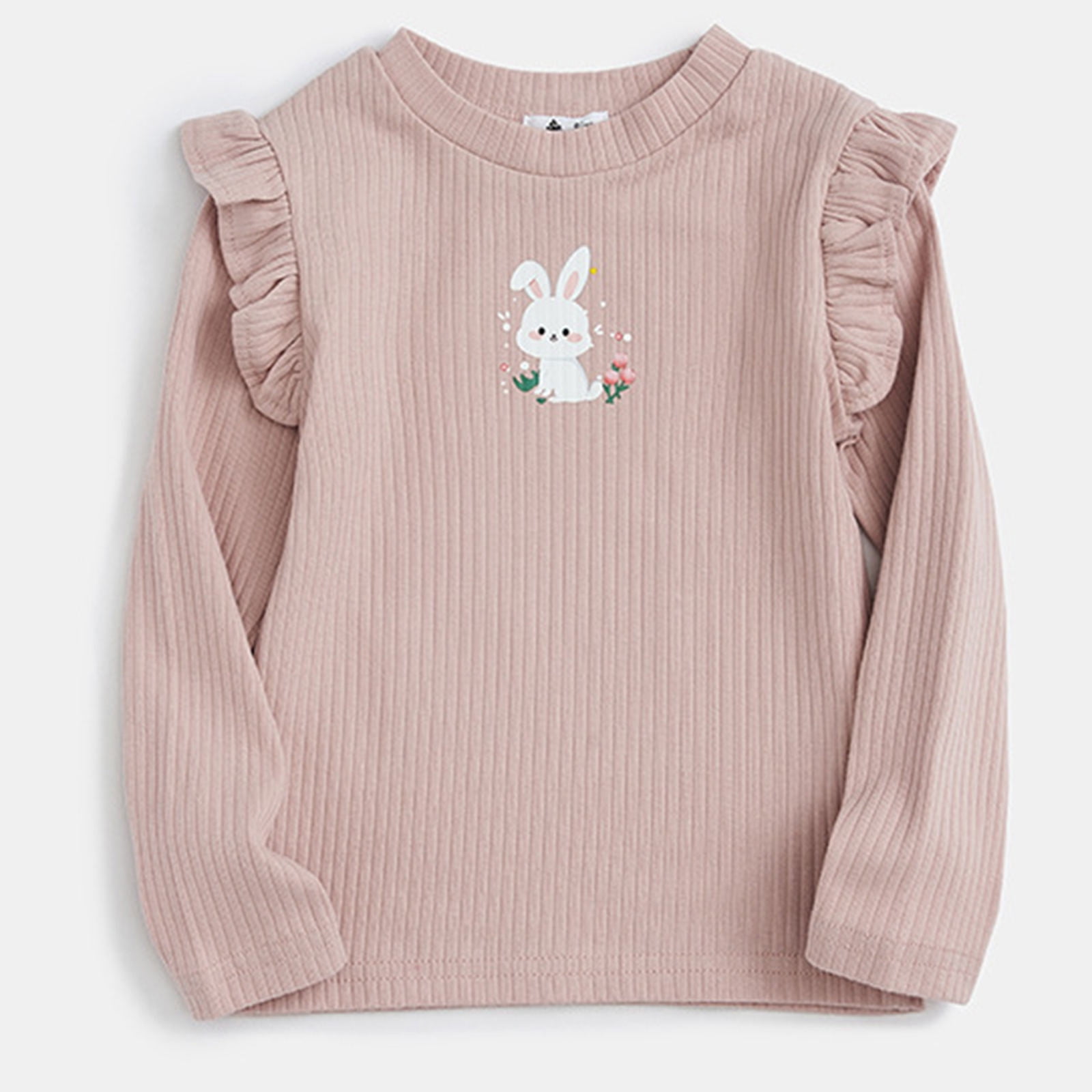 Toddler Girl Fall Clothes – Cute Long Sleeve Ruffle Sweatshirts, Graphic Print Tops For Ages 1-8 Years