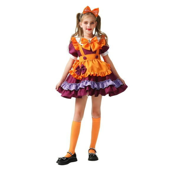 Odeerbi Toddler Girls Renaissance Medieval Dress Party Retro Princess Dress Court Style Stage Performance Clothes Dress Up Clothes New Pattern Velvet Cotton Dress Yellow