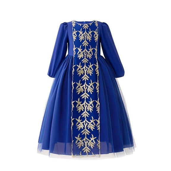 Odeerbi Toddler Girls Retro Vintage Muslim Dress Embroidered Islamic Prayer Dress Cotton Princess Evening Dress Gowns Formal Dresses Long Sleeve Robe Toddler Girls Clothes