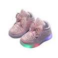 thumbnail image 1 of Odeerbi Toddler Girls Sneakers Kids LED Light Up Running Sports Shoes Luminous Athletic Shoes Pink-1, 1 of 9
