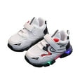 thumbnail image 1 of Odeerbi Toddler Girls Sneakers Kids LED Light Up Running Sports Shoes Luminous Athletic Shoes White-1, 1 of 6