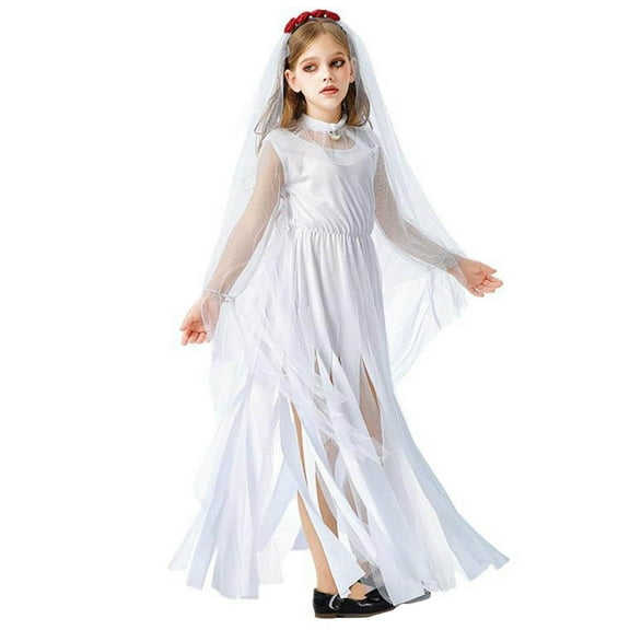 Odeerbi Toddler Girls Stage Performance Outfits Long Sleeve Witch Dresses Children's Funny Lace Dress Toddler Girls Clothes