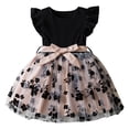 thumbnail image 1 of Odeerbi Toddler Girls Summer Floral Tulle Dresses Vintage Ruffle Sleeve Bow Princess Dress Sleeveless Round Neck Embroidery Mesh Dress Toddler Girls Clothes, 1 of 9