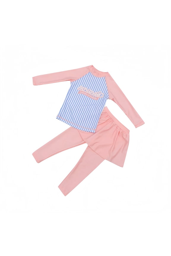 Toddler Girls UV Protection Rash Guard Swim Set, 2-Piece, Sizes 3-9 Years