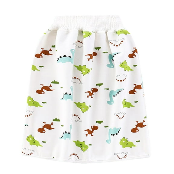 Odeerbi Toddler Girls Waterproof Diaper Skirt Comfy Breathable Potty Training Diaper Shorts High Waist Urinary Skirt Baby Skirt Green