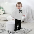 thumbnail image 1 of Odeerbi Toddler Girls Winter Faux Furrry Coat Bow Winter Coat Fleece Lined Thick Down Coats Puffy Polyester Fiber Girdling Coat White 3-4 Years, 1 of 7