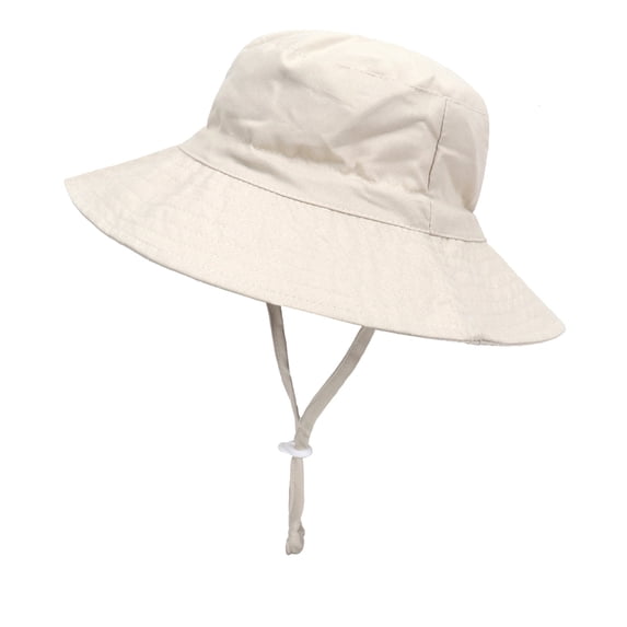 Odeerbi Toddler Hat Boys Girls Cotton Bucket Hat Summer Sun Hat for Sun Protection Baby Fashion Cute Solid Color Sunscreen Cap Beige