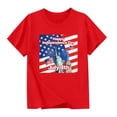 thumbnail image 1 of Odeerbi Toddler Kids Boys Girls 4th of July T-Shirt Short Sleeve American Flag Graphic Tee, 1 of 6