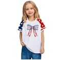 thumbnail image 1 of Odeerbi Toddler Kids Boys Girls Independence Day Raglan Shirts 4th of July Short Sleeve Graphic Baseball Tee, 1 of 7