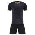 thumbnail image 1 of Odeerbi Toddler Kids Boys Girls Quick Dry Soccer Training Uniform Set Gradient Short Sleeve T-Shirt Shorts Mesh Athletic Sets for 1-12 Years, 1 of 5