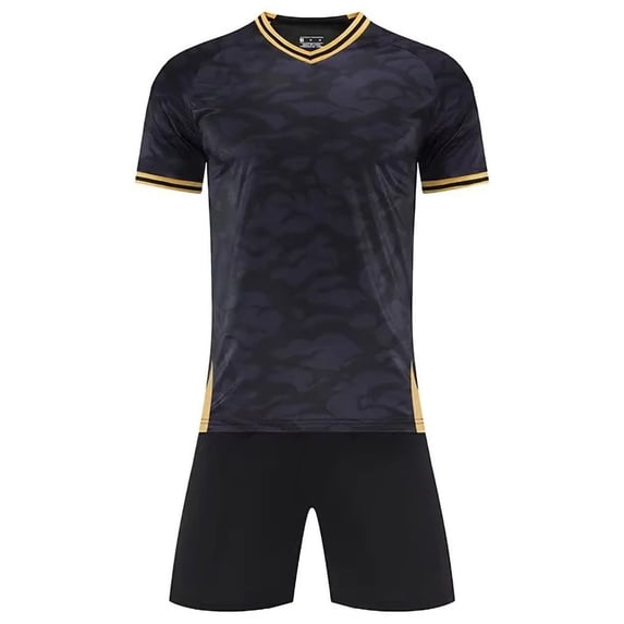 Odeerbi Toddler Kids Boys Girls Quick Dry Soccer Training Uniform Set Gradient Short Sleeve T-Shirt Shorts Mesh Athletic Sets for 1-12 Years