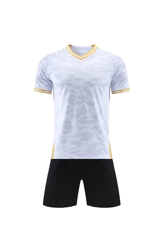 Toddler Kids Boys Girls Quick Dry Soccer Training Uniform Set Gradient Short Sleeve T-Shirt Shorts Mesh Athletic Sets for 1-12 Years
