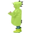 thumbnail image 1 of Odeerbi Toddler Kids Boys Girls Raincoats Dinosaur Waterproof Rain Jacket Cartoon Hooded Rain Poncho Baby Children Reusable Lightweight Rainwear Green, 1 of 6
