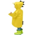 thumbnail image 1 of Odeerbi Toddler Kids Boys Girls Raincoats Dinosaur Waterproof Rain Jacket Cartoon Hooded Rain Poncho Baby Children Reusable Lightweight Rainwear Yellow, 1 of 6