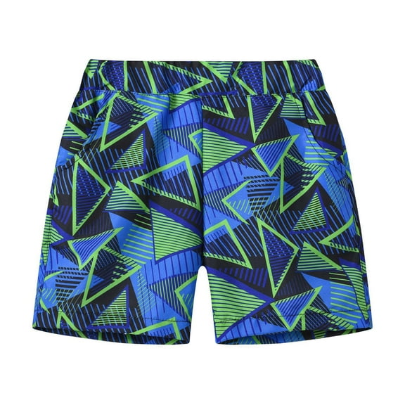 Odeerbi Toddler Kids Boys Quick Dry Swim Trunks Hawaiian Beach Shorts Summer Tropical Print Beach Board Shorts Children Girls Vacation Sports Shorts Dark Blue