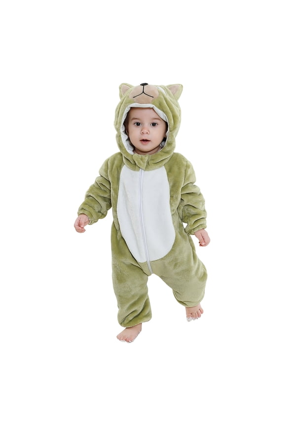 Toddler Pajamas Autumn Winter Infant Baby Unisex Child Pajama Plush Onesie One-piece Sloth Animal Outfit Black