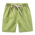 thumbnail image 1 of Odeerbi Toddler Pants Kids Boys Girls Sweat Shorts 2025 Casual Cotton Linen Shorts Baby Fashion Cute Solid Color Sports Shorts Green, 1 of 5
