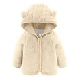 thumbnail image 1 of Odeerbi Toddler Winter Coat Kids Boys Girls Outerwear Jackets Fleece Jackets Fleece Hoody Jackets Zip Up Coat Jacket Sweatshirt Khaki, 1 of 7