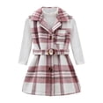 thumbnail image 1 of Odeerbi Toddler Winter Coat Kids Girls Outerwear Jackets Autumn Plaid Coat New Suit Fashion 2024 Casual Children's Suit Two-piece Pink, 1 of 4