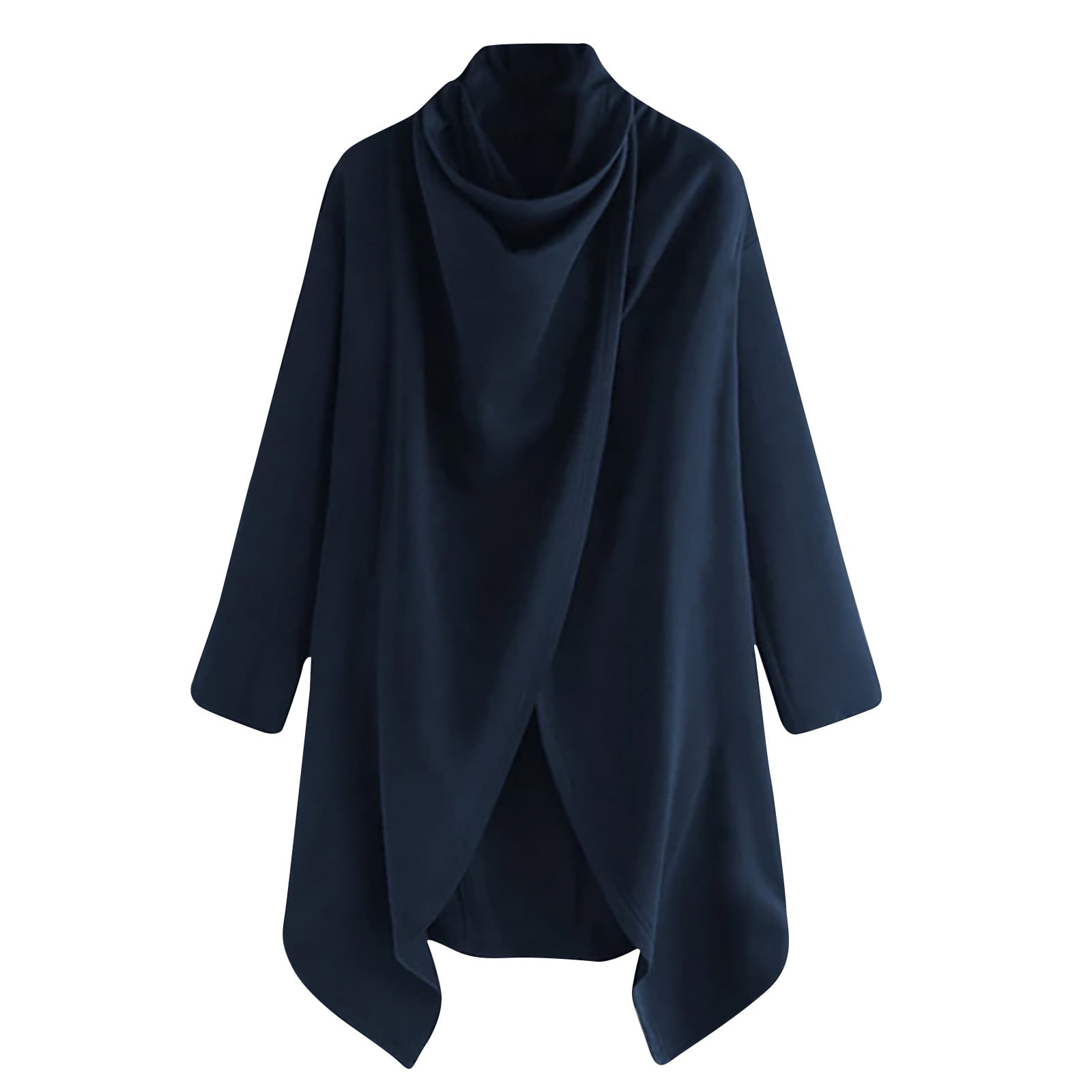 Odeerbi Trench Coats for Men Cape Jacket Street Style High Collar