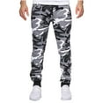 thumbnail image 1 of Odeerbi Trousers Full Length Pants for Men Camouflage Tracksuit Bottoms Jogging Bottoms Leisure Trousers Sports Trousers Streetwear With Cotton Fabric Red, 1 of 4